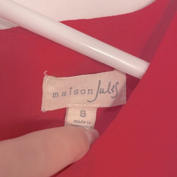 Maison Jules Red Tank Top Scalloped - Picture 4 of 4